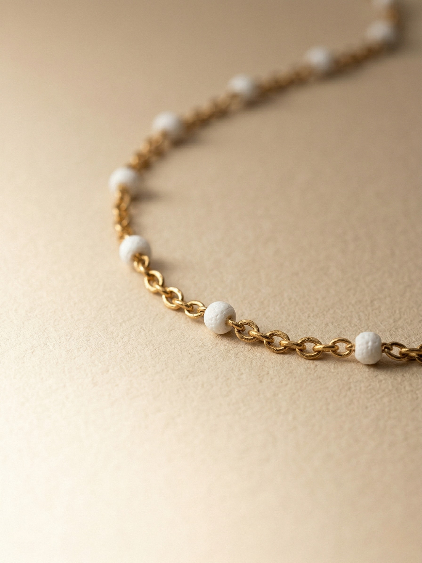 Blanc à perles - Collier