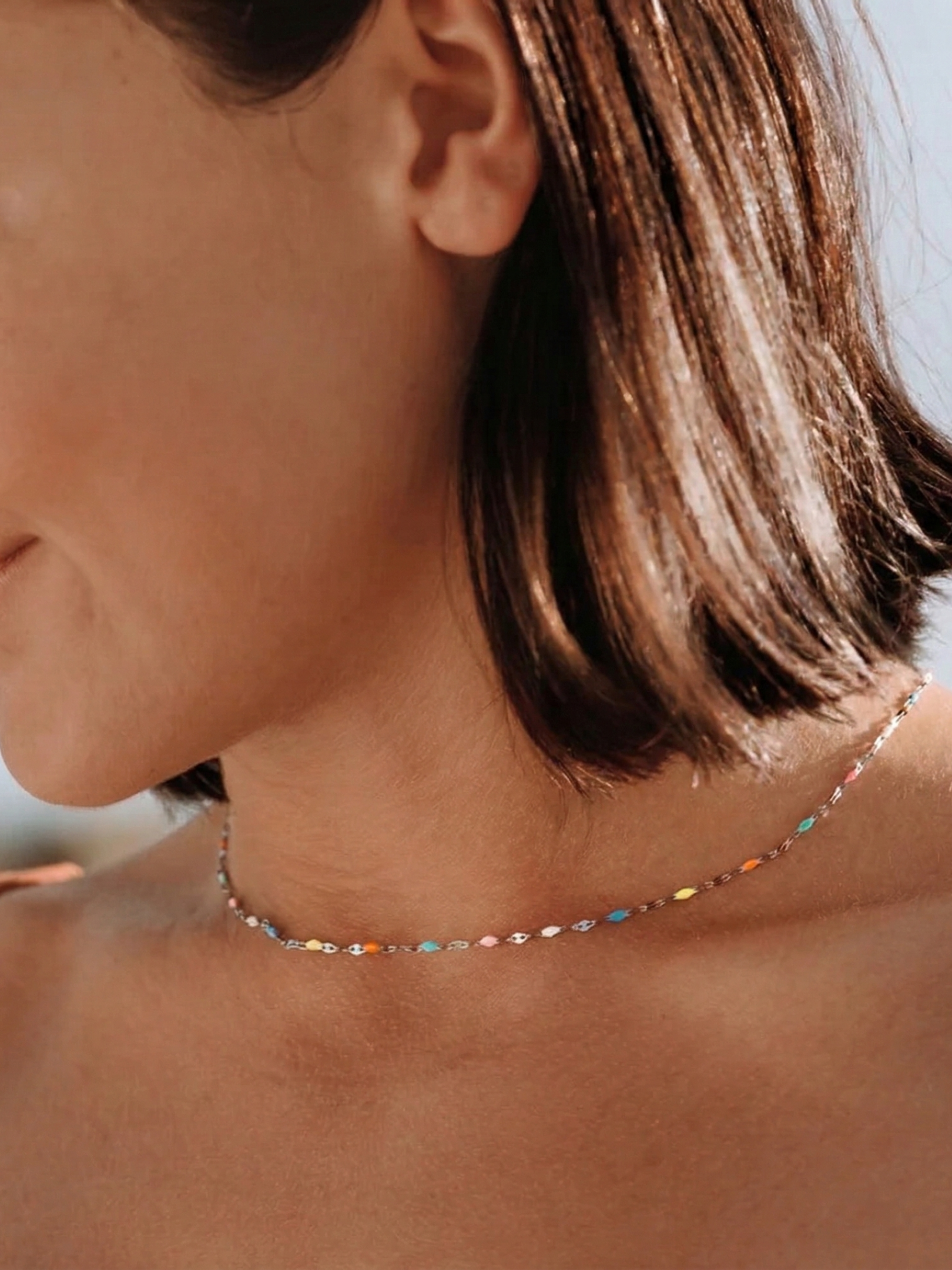 Perles arc-en-ciel- Collier