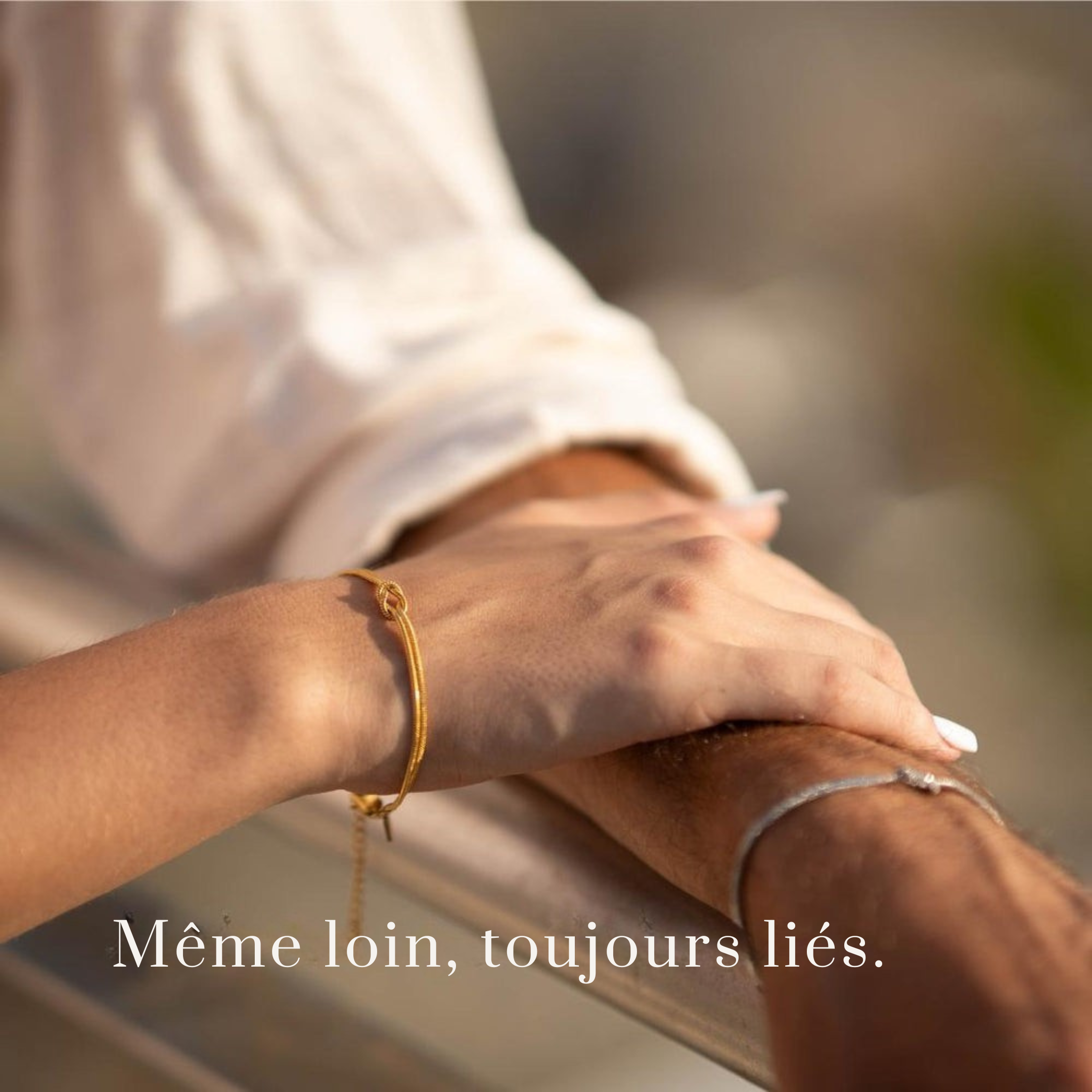 bracelet noeud d’amour or unisexe bacika