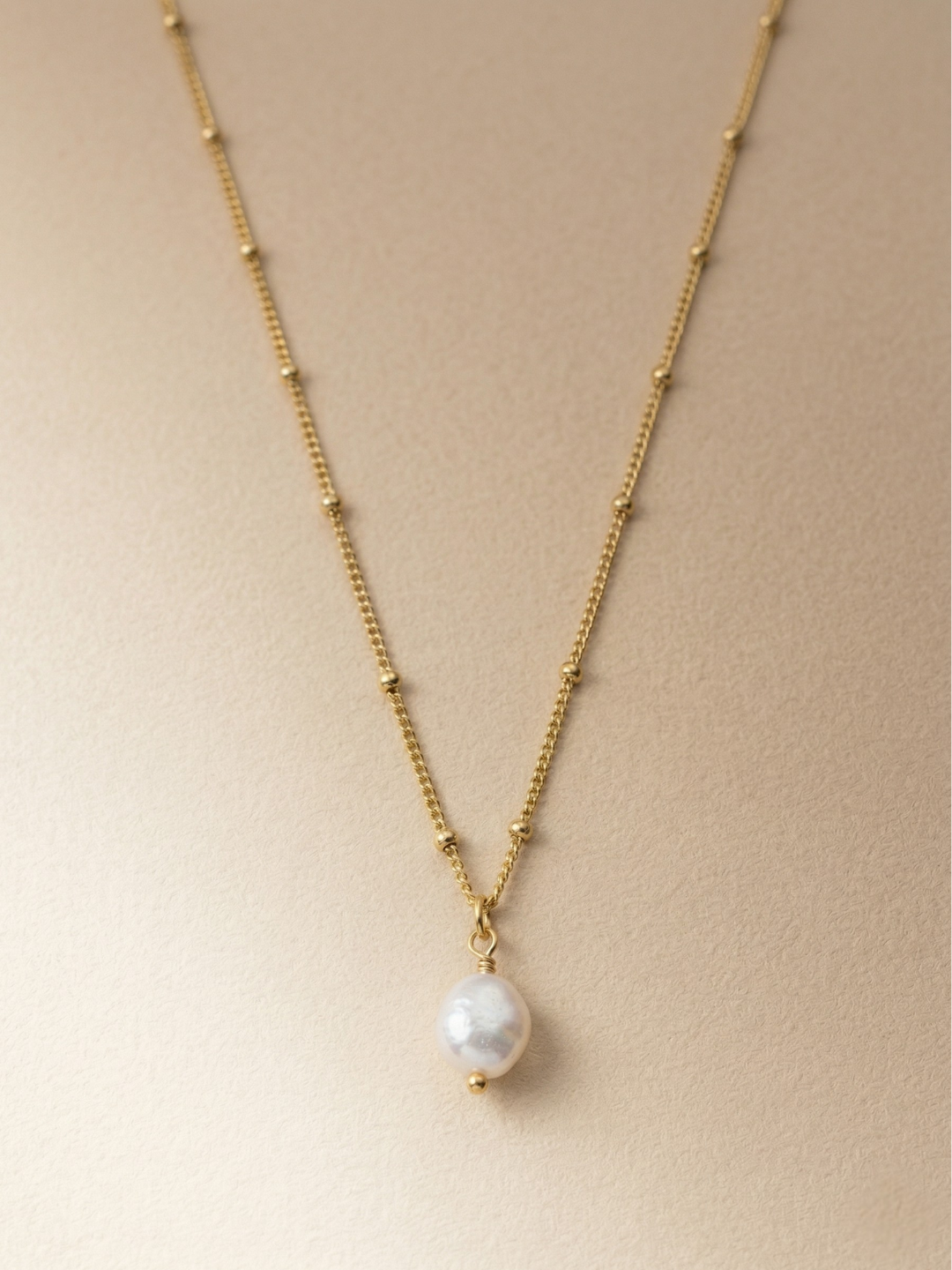 Pendentif Perle Blanche - Collier