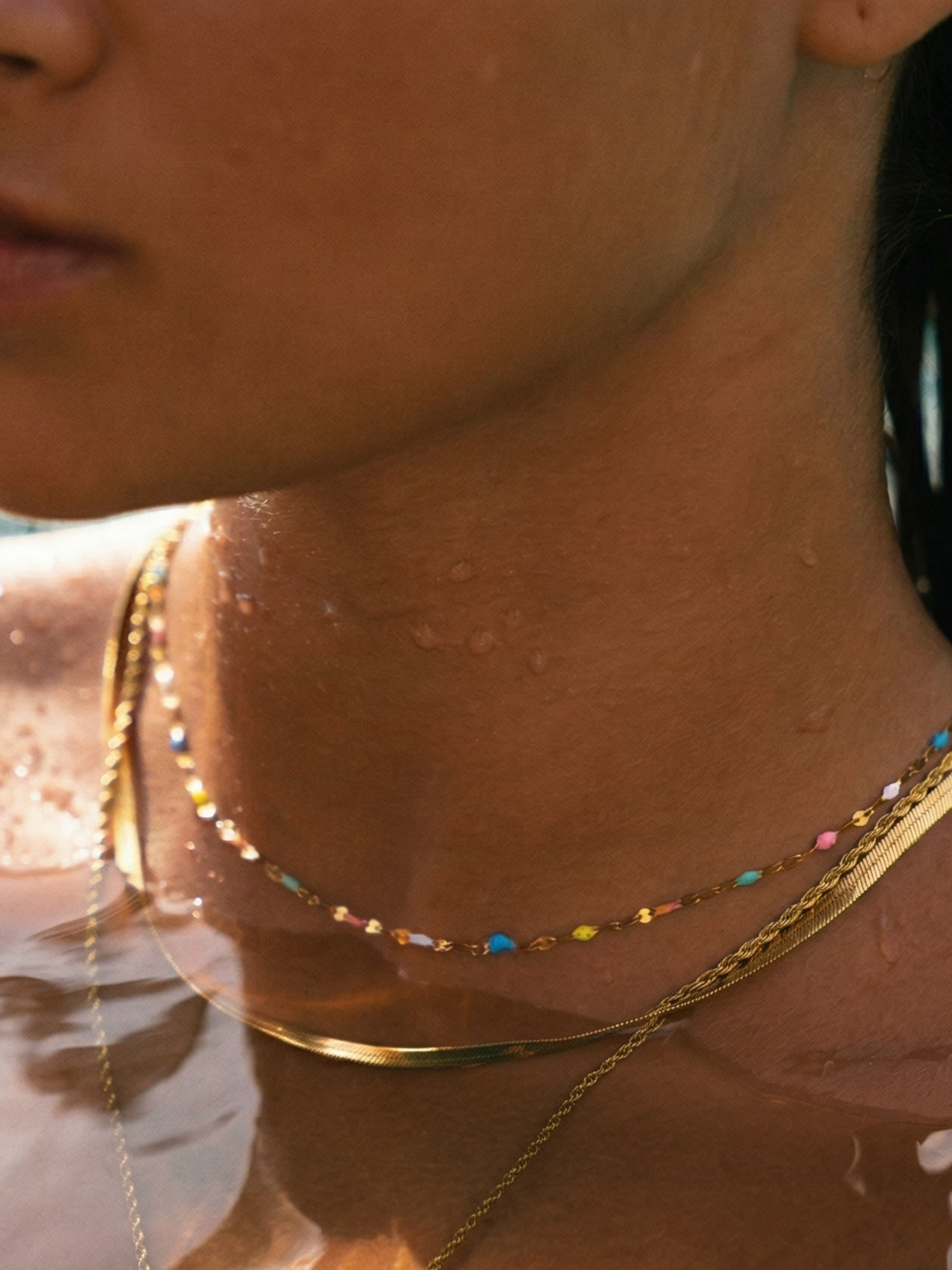 Perles arc-en-ciel- Collier