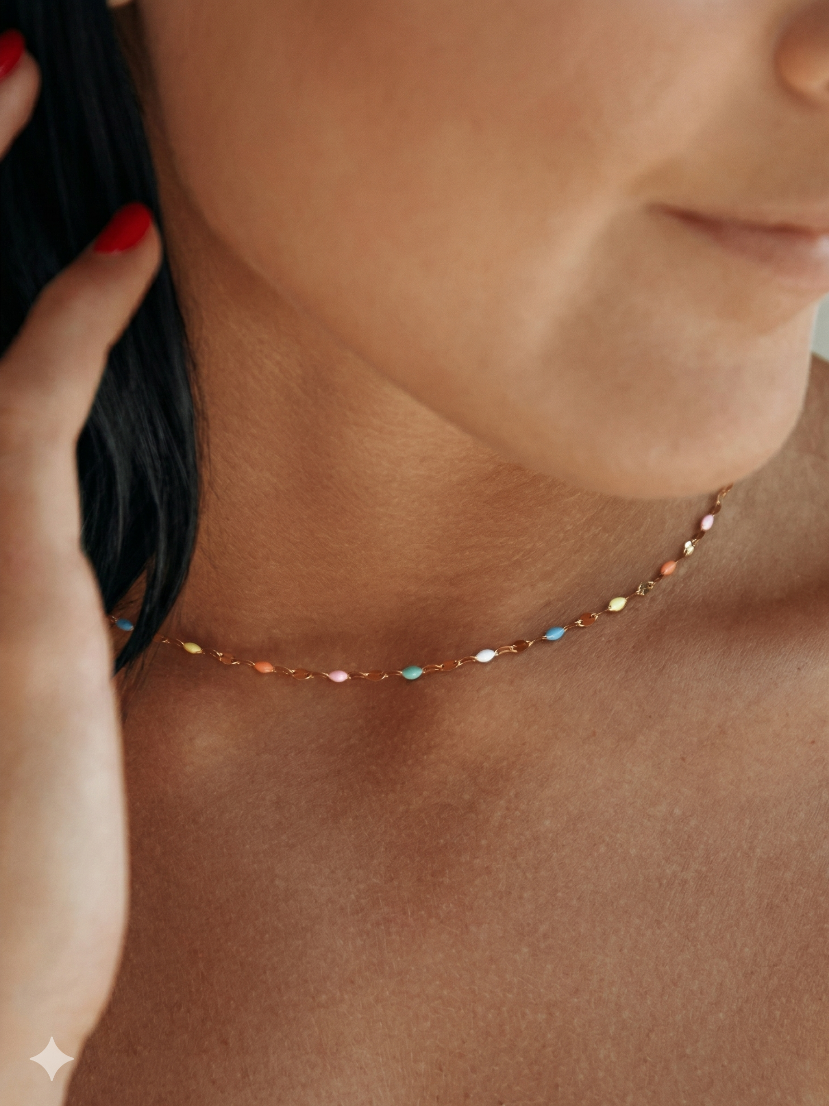 Perles arc-en-ciel- Collier