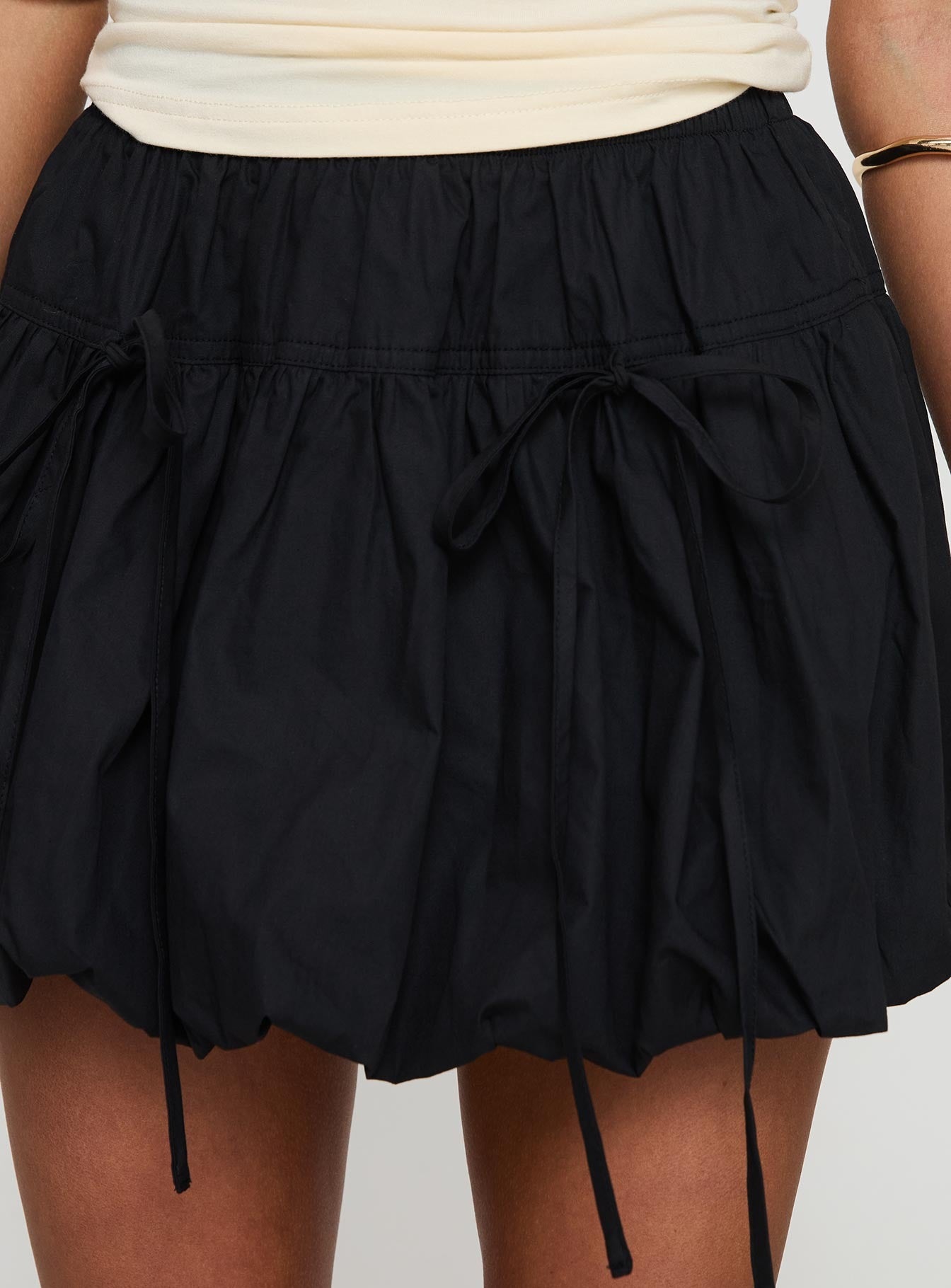 Bacika bubble mini skirt black