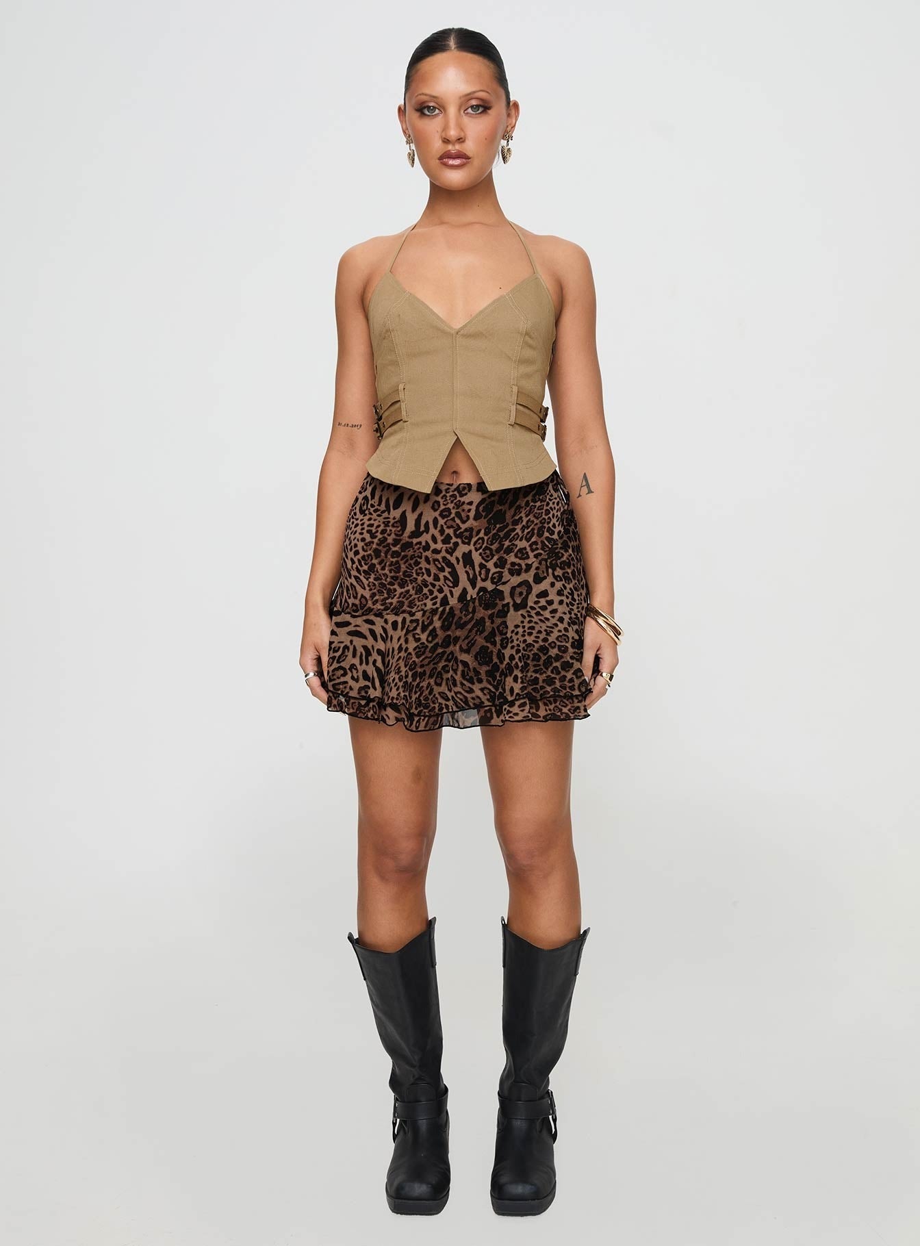 Bacika mini skirt leopard