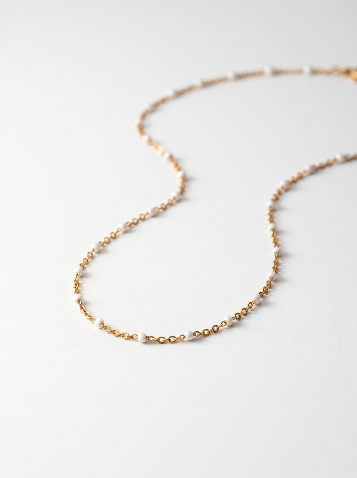 Blanc à perles - Collier